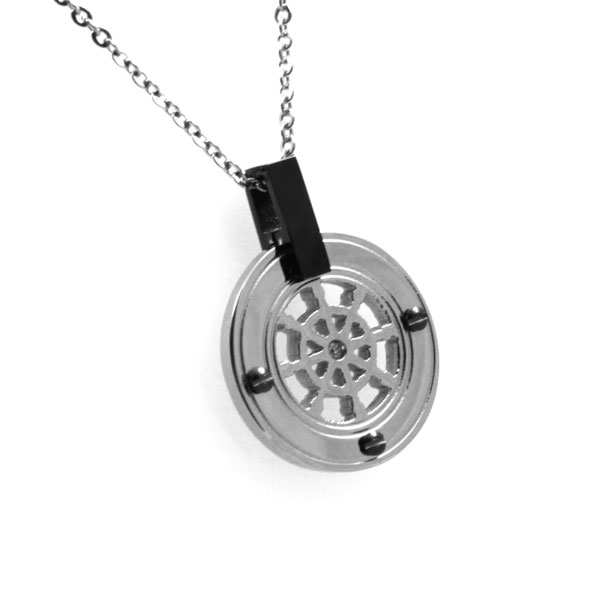 Collana con Timone Ancora Acciaio inox Bicolore 