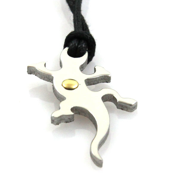 Collana con ferro di cavallo portafortuna uomo in acciaio cll0663